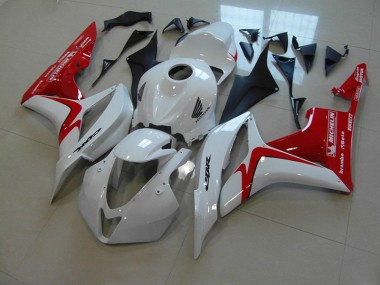 Carénage Moto Honda CBR 600 RR 07-08 - Blanc Rouge Courses Version Bon Marché