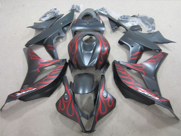 Carénage Moto Honda CBR 600 RR 07-08 - Noir avec Rouge Flamme Carénage Moto Honda CBR 600 RR 07-08 - Noir avec Rouge Flamme