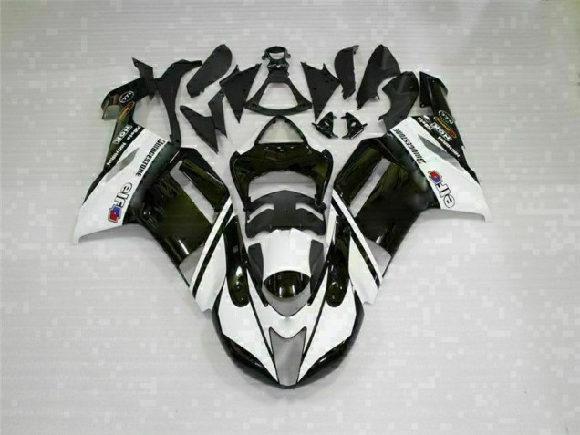 Carénages Moto Kawasaki ZX6R 07-08 - Noir Blanc Carénages Moto Kawasaki ZX6R 07-08 - Noir Blanc