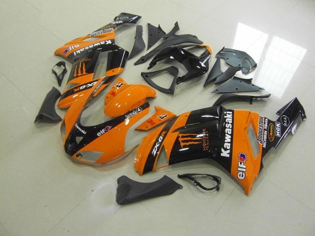Carénage Moto Kawasaki ZX6R 07-08 - Orange Monster Carénage Moto Kawasaki ZX6R 07-08 - Orange Monster