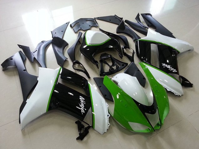 Carénage Moto Kawasaki ZX6R 07-08 - Vert Noir Blanc Carénage Moto Kawasaki ZX6R 07-08 - Vert Noir Blanc