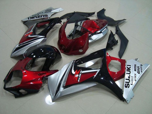 Carénages Moto Suzuki GSXR 1000 K7 07-08 - Rouge Noir Argent Carénages Moto Suzuki GSXR 1000 K7 07-08 - Rouge Noir Argent