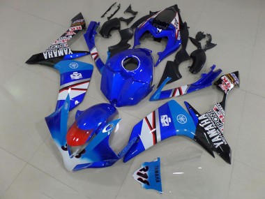 Carénage Moto Yamaha R1 07-08 - Bleu Blanc Noir Décalque Bon Marché