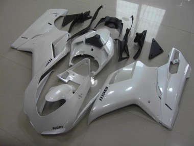 Carénage Moto Ducati 848 1098 1198 07-14 - Pear Blanc Noir Décalque Bon Marché