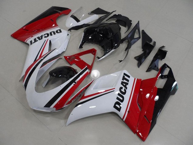 Carénage Moto Ducati 848 1098 1198 07-14 - Rouge Blanc Noir Carénage Moto Ducati 848 1098 1198 07-14 - Rouge Blanc Noir