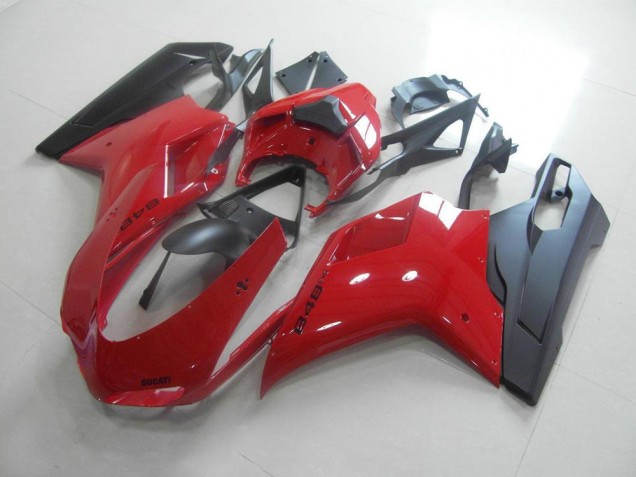 Carénage Moto Ducati 848 1098 1198 07-14 - Rouge Noir Carénage Moto Ducati 848 1098 1198 07-14 - Rouge Noir