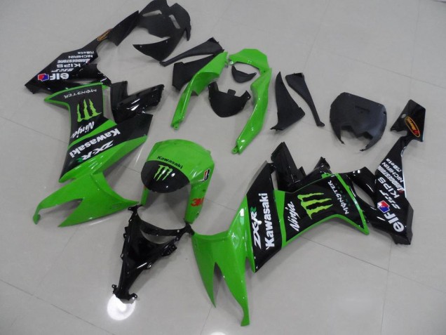 Carénage Moto Kawasaki ZX10R 08-10 - Vert et Noir Monster Carénage Moto Kawasaki ZX10R 08-10 - Vert et Noir Monster