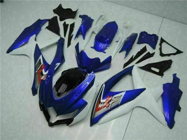 Kit Carénages Motos Complet Suzuki GSXR 600 / 750 K8 08-10 - Bleu Blanc Bon Marché