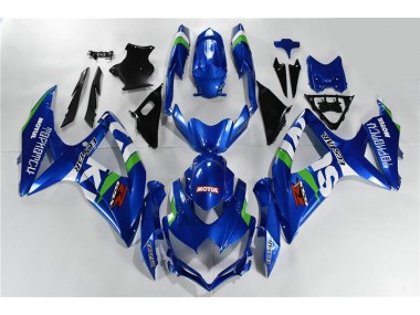 Carénage Moto Suzuki GSXR 600 / 750 K8 08-10 - Bleu Blanc Vert Bon Marché