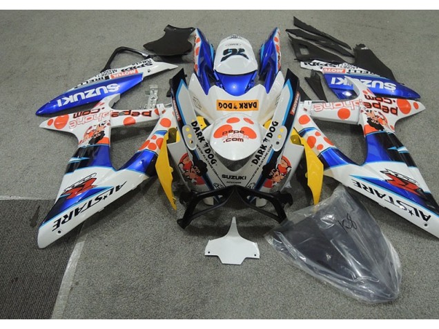 Carénage Moto Suzuki GSXR 600 K8 08-10 - Blanc Bleu Dark Dog Carénage Moto Suzuki GSXR 600 K8 08-10 - Blanc Bleu Dark Dog
