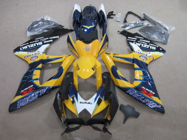 Carénage Moto Suzuki GSXR 600 K8 08-10 - Bleu Jaune Corona Extra