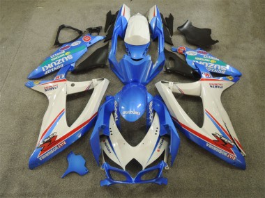 Carénage Moto Suzuki GSXR 600 K8 08-10 - Bleu Blanc avec Décalque Bon Marché