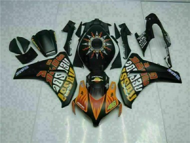 Carénage Moto Honda CBR 1000 RR 08-11 - Orange Noir Bon Marché