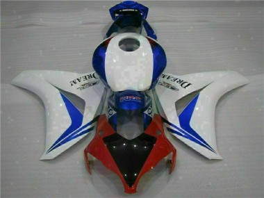 Kit Carénages Motos Complet Honda CBR 1000 RR 08-11 - Blanc Bleu Bon Marché