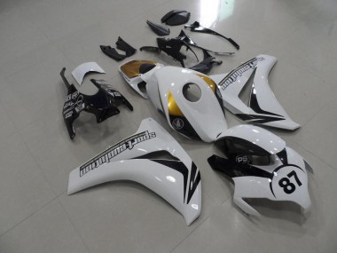 Carénage Moto Honda CBR 1000 RR 08-11 - Noir et Blanc et Or Bon Marché