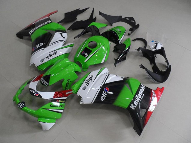 Carénages Moto Kawasaki ZX 250R 08-12 - Vert Blanc Noir Carénages Moto Kawasaki ZX 250R 08-12 - Vert Blanc Noir