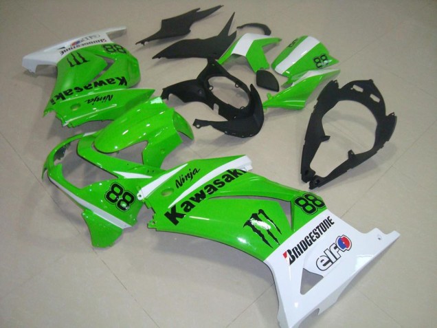 Carénage Moto Kawasaki ZX 250R 08-12 - Vert et Blanc Carénage Moto Kawasaki ZX 250R 08-12 - Vert et Blanc