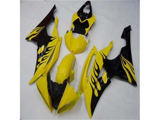 Carénage Moto Yamaha R6 08-16 - Jaune Noir Carénage Moto Yamaha R6 08-16 - Jaune Noir