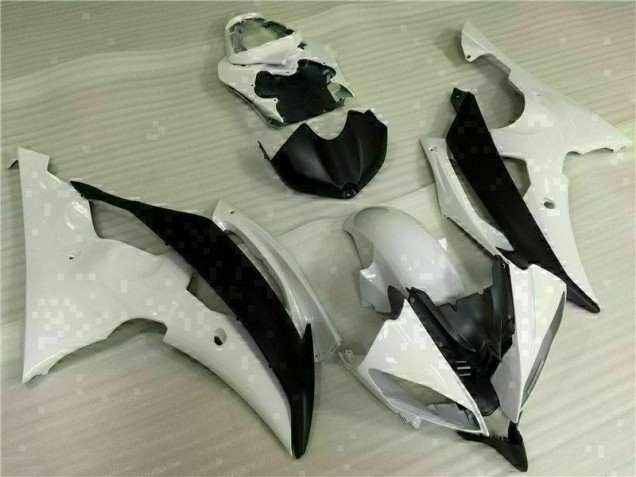Kit Carénages Motos & Plastique Yamaha R6 08-16 - Blanc Noir Kit Carénages Motos & Plastique Yamaha R6 08-16 - Blanc Noir