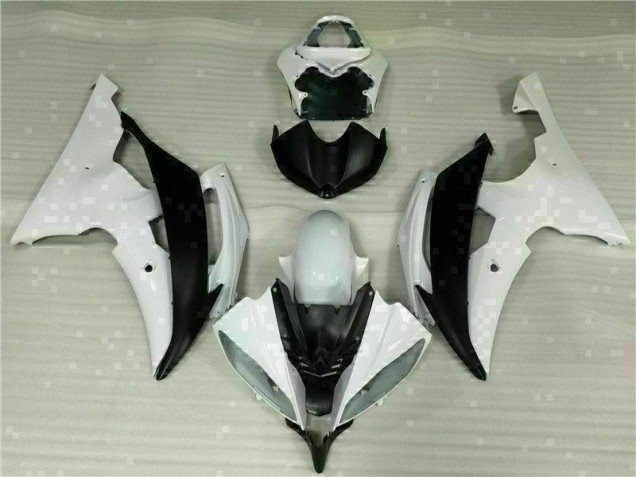 Kit Carénages Motos & Plastique Yamaha R6 08-16 - Blanc Noir Kit Carénages Motos & Plastique Yamaha R6 08-16 - Blanc Noir