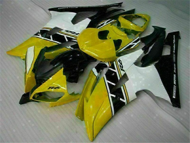 Carénage Moto Yamaha R6 08-16 - Jaune Blanc Carénage Moto Yamaha R6 08-16 - Jaune Blanc
