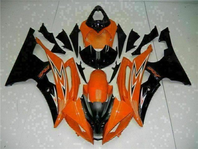 Carénage Moto Yamaha R6 08-16 - Orange Noir Carénage Moto Yamaha R6 08-16 - Orange Noir