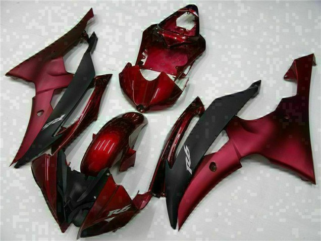Carrosserie Moto Yamaha R6 08-16 - Rouge Noir Carrosserie Moto Yamaha R6 08-16 - Rouge Noir
