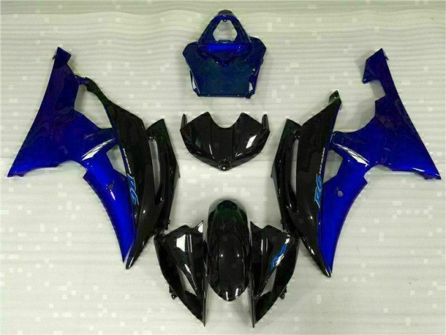 Carrosserie Moto Yamaha R6 08-16 - Bleu Noir Carrosserie Moto Yamaha R6 08-16 - Bleu Noir