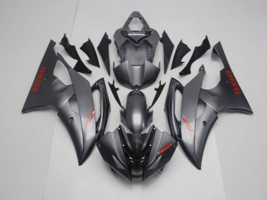 Carénage Moto Yamaha R6 08-16 - Noir Mat Gris Bon Marché
