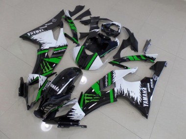 Carénage Moto Yamaha R6 08-16 - Spécial Blanc Vert Monster Bon Marché