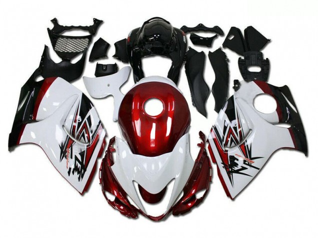 Carénage Moto Suzuki GSXR 1300 Hayabusa 08-19 - Blanc Rouge Carénage Moto Suzuki GSXR 1300 Hayabusa 08-19 - Blanc Rouge