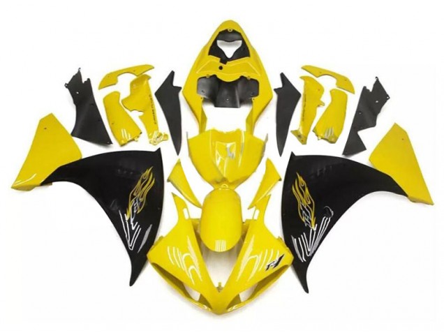 Carénage Moto Yamaha R1 09-11 - Jaune Noir Carénage Moto Yamaha R1 09-11 - Jaune Noir