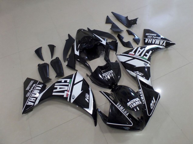 Carénage Moto Yamaha R1 09-11 - Noir Blanc Fiat Carénage Moto Yamaha R1 09-11 - Noir Blanc Fiat