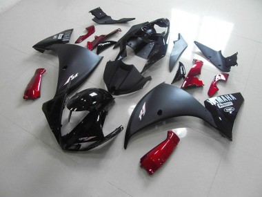 Carénage Moto Yamaha R1 09-11 - Noir Mat Rouge Bon Marché