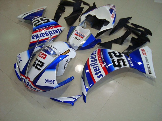 Carénage Moto Yamaha R1 09-11 - Blanc Noir Sterilgarda