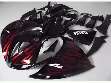 Carénage Moto Yamaha R1 09-11 - Rouge Noir Flamme Bon Marché