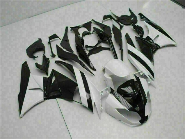 Carénage Moto Kawasaki ZX6R 09-12 - Blanc Noir Carénage Moto Kawasaki ZX6R 09-12 - Blanc Noir