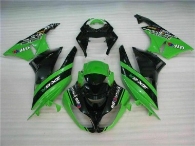 Kit Carénages Motos Kawasaki ZX6R 09-12 - Noir Vert Bon Marché