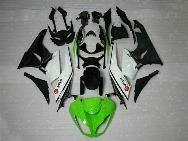 Carénage Moto Kawasaki ZX6R 09-12 - Vert Noir Blanc 25 Carénage Moto Kawasaki ZX6R 09-12 - Vert Noir Blanc 25