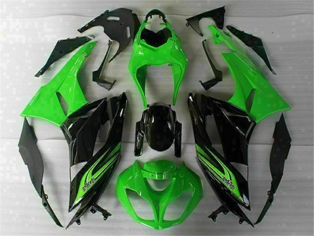 Carénage Moto Kawasaki ZX6R 09-12 - Vert Noir Carénage Moto Kawasaki ZX6R 09-12 - Vert Noir