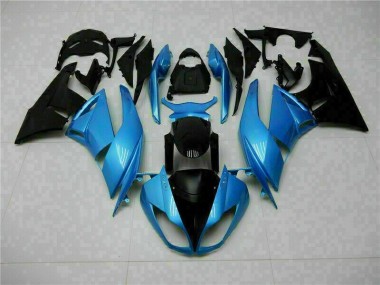Carénage Moto Kawasaki ZX6R 09-12 - Bleu Noir Bon Marché
