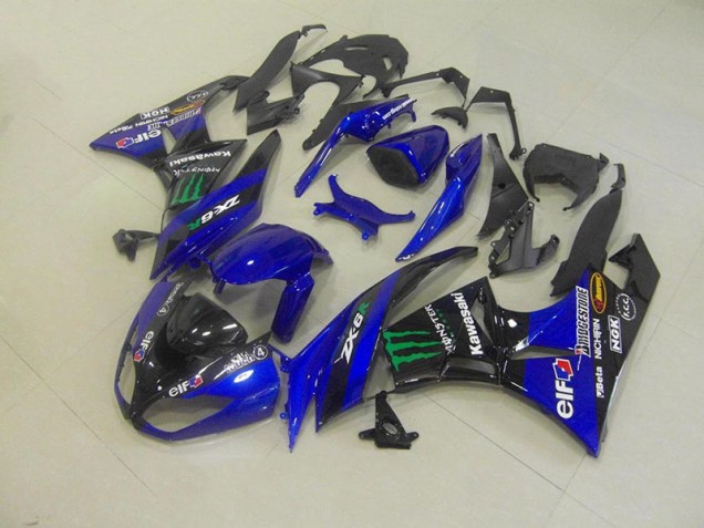 Carénage Moto Kawasaki ZX6R 09-12 - Bleu Monster Carénage Moto Kawasaki ZX6R 09-12 - Bleu Monster
