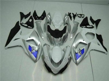 Carénage Moto Suzuki GSXR 1000 K9 09-16 - Argent Blanc Bon Marché