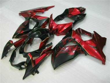 Carénage Moto Suzuki GSXR 1000 K9 09-16 - Rouge Flamme Noir Bon Marché