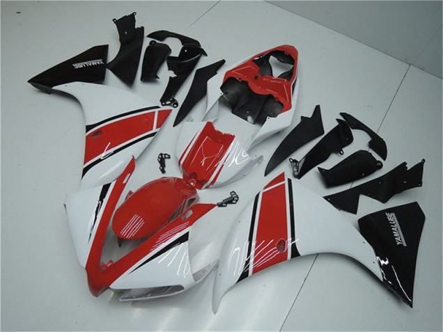 Carénage Moto Yamaha R1 12-14 - Blanc Rouge Noir Carénage Moto Yamaha R1 12-14 - Blanc Rouge Noir