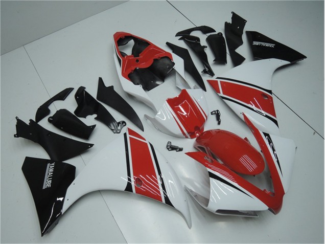 Carénage Moto Yamaha R1 12-14 - Blanc Rouge Noir Carénage Moto Yamaha R1 12-14 - Blanc Rouge Noir