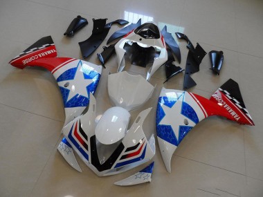 Carénage Moto Yamaha R1 12-14 - Blanc Noir Ducati Star Bon Marché