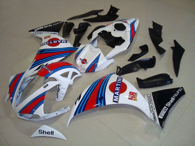 Carénage Moto Yamaha R1 12-14 - Blanc Noir Martini Carénage Moto Yamaha R1 12-14 - Blanc Noir Martini