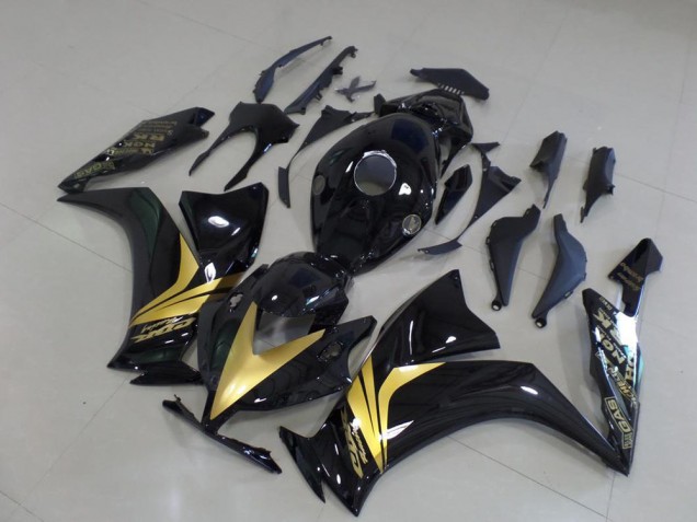 Carénage Moto Honda CBR 1000 RR 12-16 - Noir Brillant Or Décalque