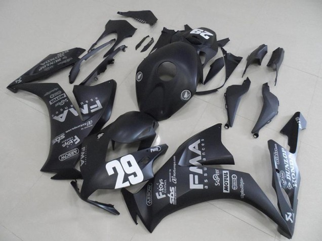 Carénage Moto Honda CBR 1000 RR 12-16 - Noir Mat Gris Décalque 29